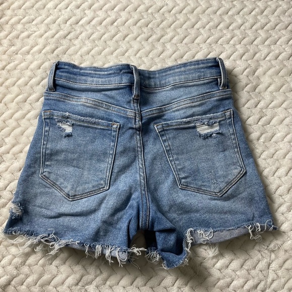 Altar’d State High Rise Button Fly Distressed Shorts Size Small stretch - Picture 2 of 7
